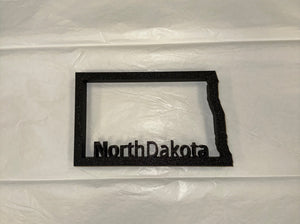 200mm(≈8in) "North Dakota" 3D Printed Desk Novelty/Wall Decoration